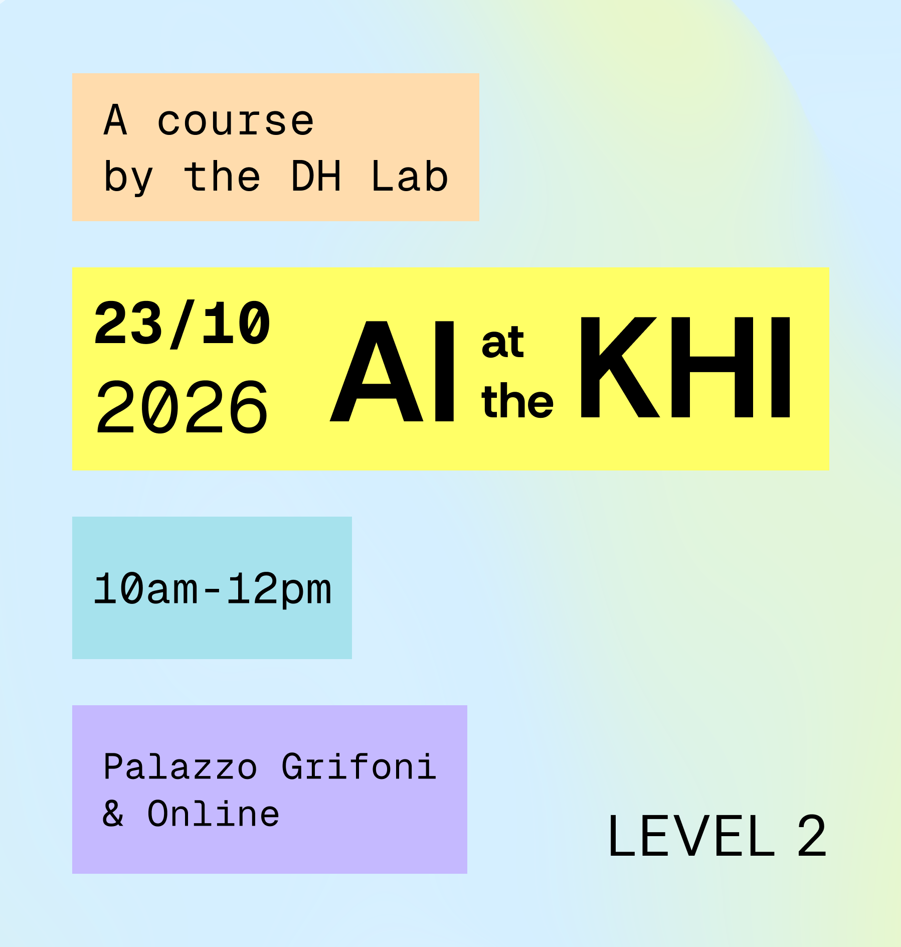 AI at the KHI - Level 2: From Research Ideas to Practice — A Hands-on Workshop